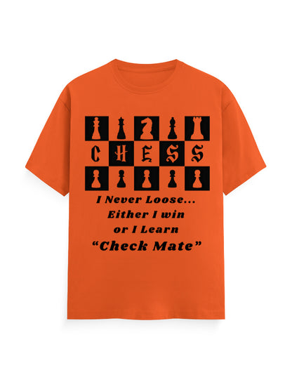 Unisex Classic Crew T-Shirt – Chess (Black Edition) Orange GlowZonePrints