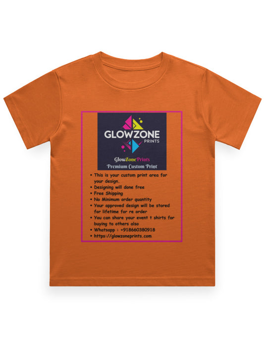 Boy's Crew Neck T-Shirt | UC21 (Custom Print)-2 Orange GlowZonePrints