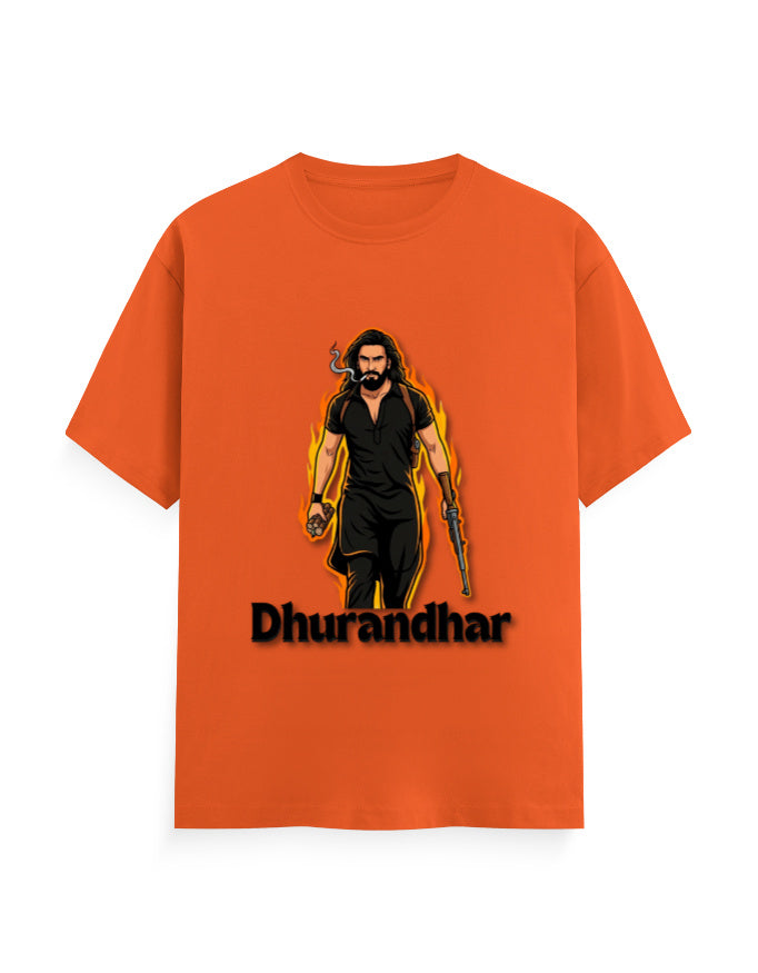 Unisex Crew T-Shirt - Dhurandhar(A) Orange GlowZonePrints