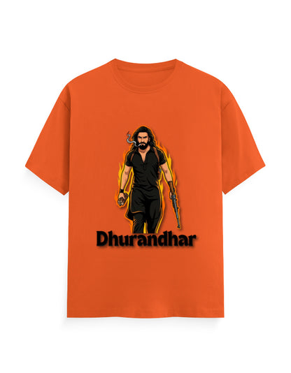Unisex Crew T-Shirt - Dhurandhar(A) Orange GlowZonePrints