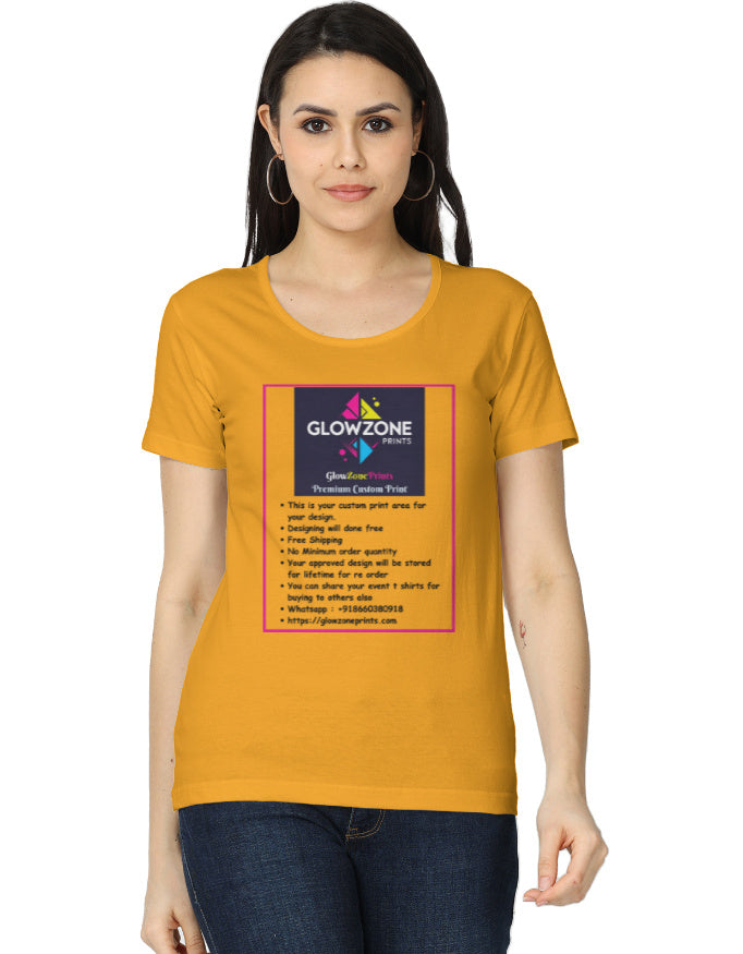 Women's Classic T-Shirt | (Custom Print) -2 Golden Yellow GlowZonePrints