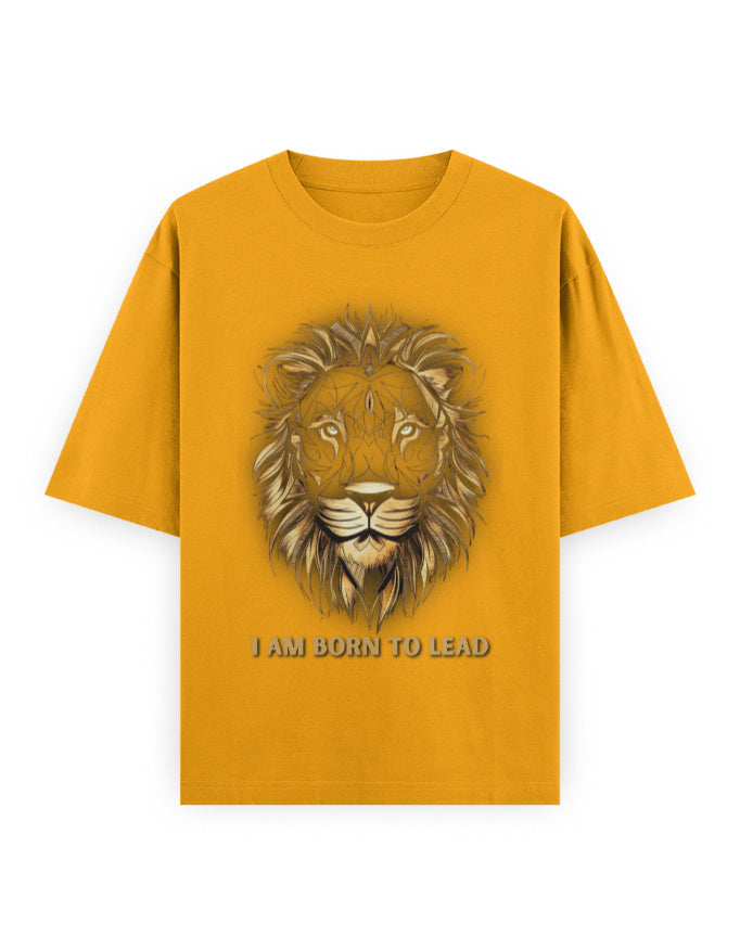 Unisex Oversized Classic T-Shirt Lion | UC22 Golden Yellow GlowZonePrints