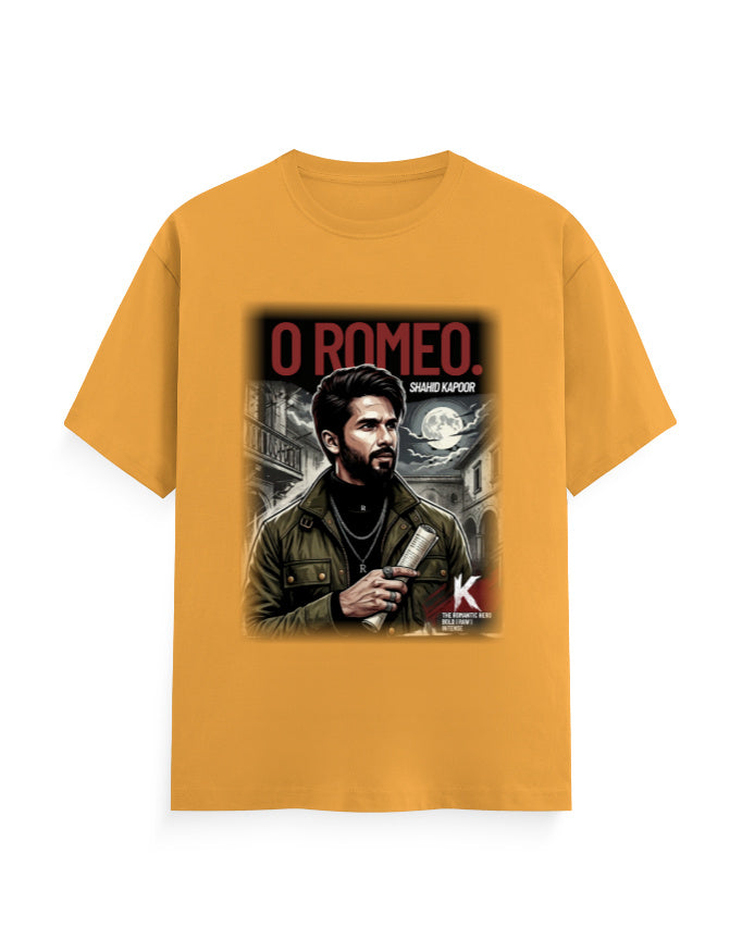 Unisex Classic Crew T-Shirt - O Romeo Golden Yellow GlowZonePrints