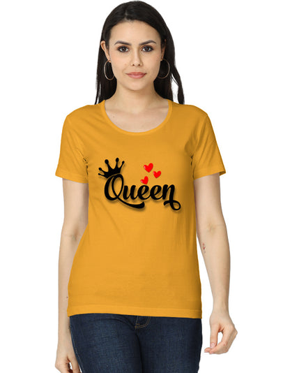 Women's Classic T-Shirt - Queen Golden Yellow GlowZonePrints