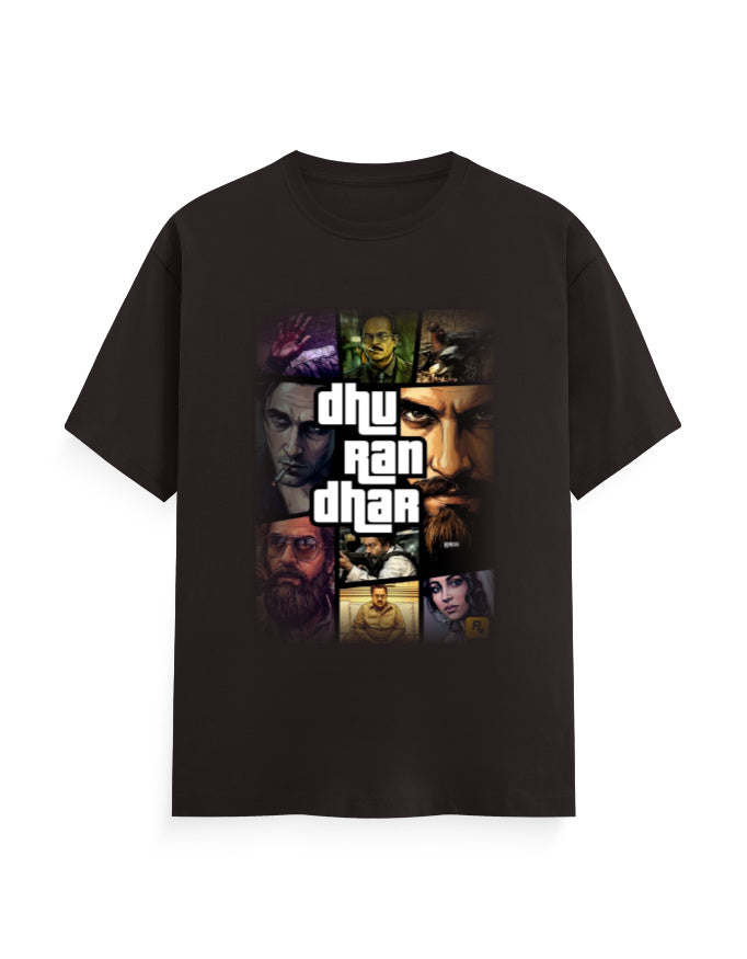 Unisex Crew T-Shirt – Dhurandhar(C) Coffee Brown GlowZonePrints