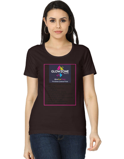 Women's Classic T-Shirt | (Custom Print) -2 Coffee Brown GlowZonePrints