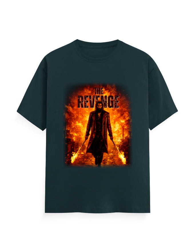 Unisex Crew T-Shirt – Dhurandhar - Revenge Petrol Blue GlowZonePrints