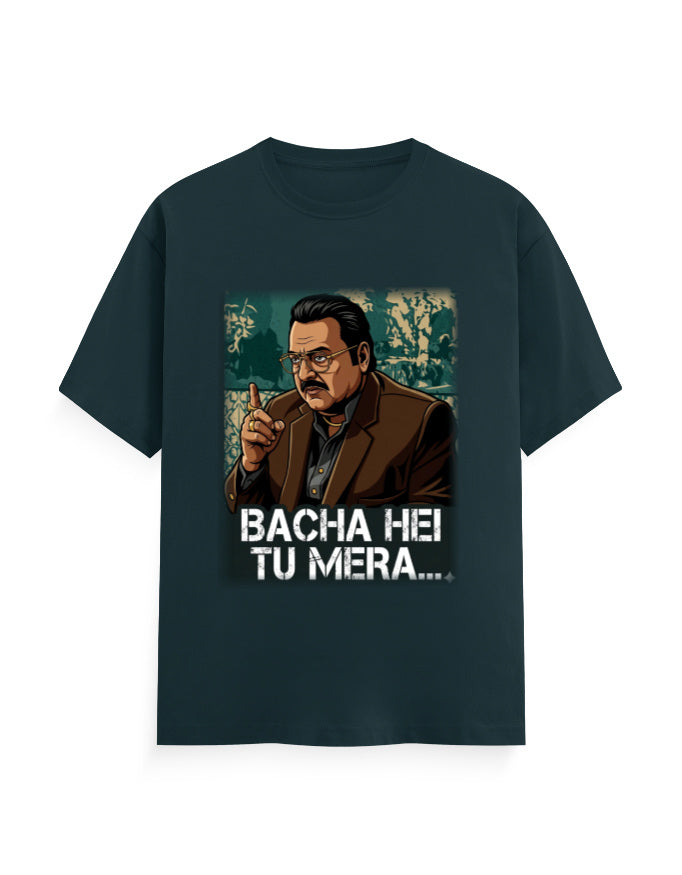 Unisex Crew T-Shirt – Dhurandhar (H) Petrol Blue GlowZonePrints