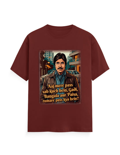 Unisex Classic Crew T-Shirt - Dewaar 1975 Brick Red GlowZonePrints