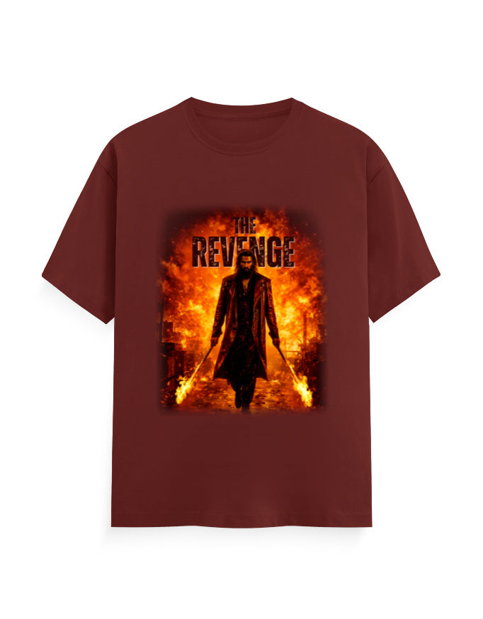 Unisex Crew T-Shirt – Dhurandhar - Revenge Brick Red GlowZonePrints