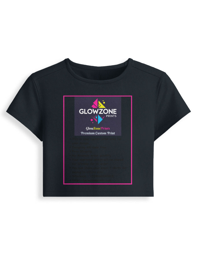 Female Premium Baby Tee | FT47 (Custom Print) Navy Blue GlowZonePrints