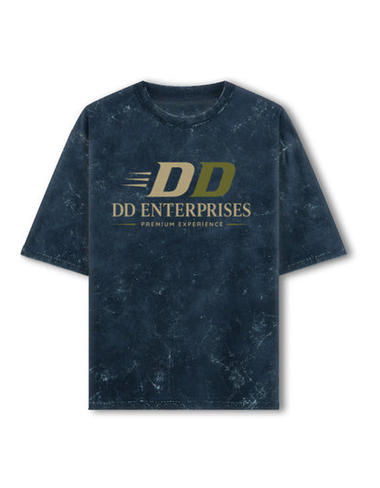 Acid Washed Oversized Tee - DD Enterprises Navy Blue Generic