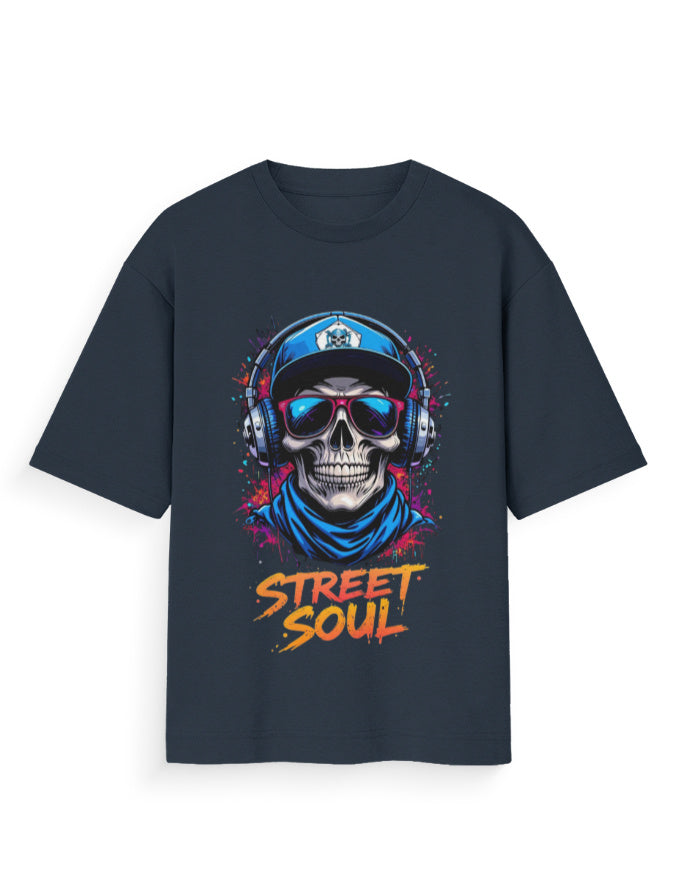 Unisex Standard T-Shirt - Stree Soul Navy Blue GlowZonePrints