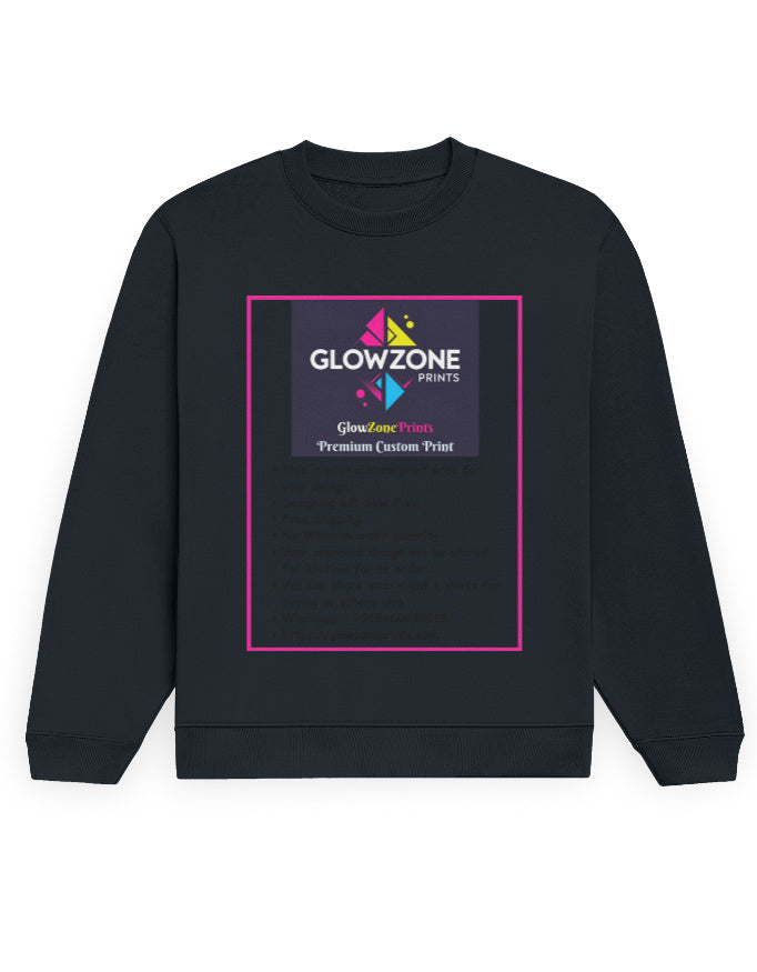 Unisex Sweatshirt | UH26 (Custom Print) Navy Blue GlowZonePrints