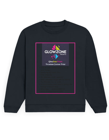 Unisex Sweatshirt | UH26 (Custom Print) Navy Blue GlowZonePrints