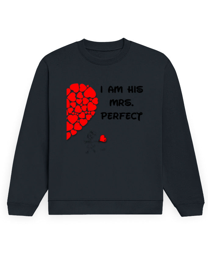 Unisex Sweatshirt - Mrs Perfect Navy Blue GlowZonePrints
