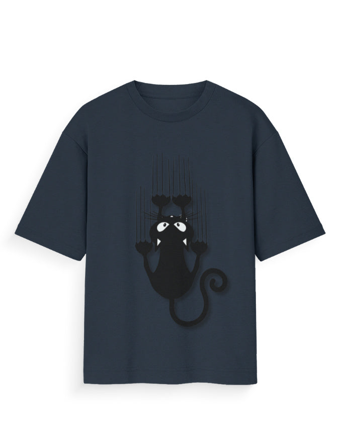 Unisex Standard T-Shirt - Cat Claw Navy Blue GlowZonePrints