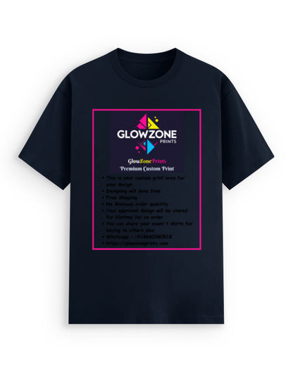 Unisex Stretch T-shirt | UC48 (Custom Print) Navy Blue GlowZonePrints