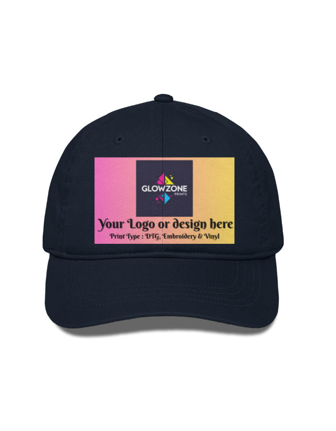 Unisex BaseBall Cap | BC33 (Custom Print) Navy Blue Standard GlowZonePrints
