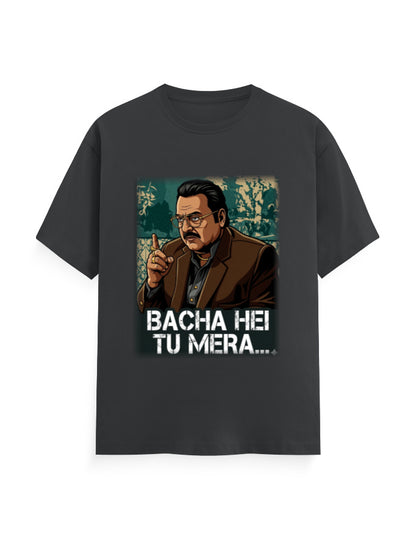 Unisex Crew T-Shirt – Dhurandhar (H) Steel Grey GlowZonePrints