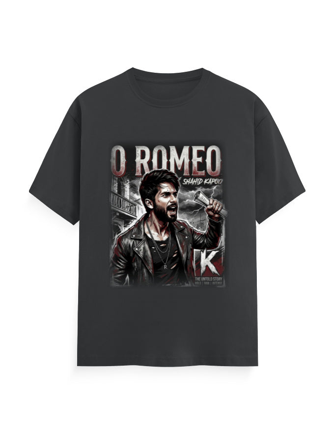 Unisex Classic Crew T-Shirt - O Romeo-Retro Steel Grey GlowZonePrints