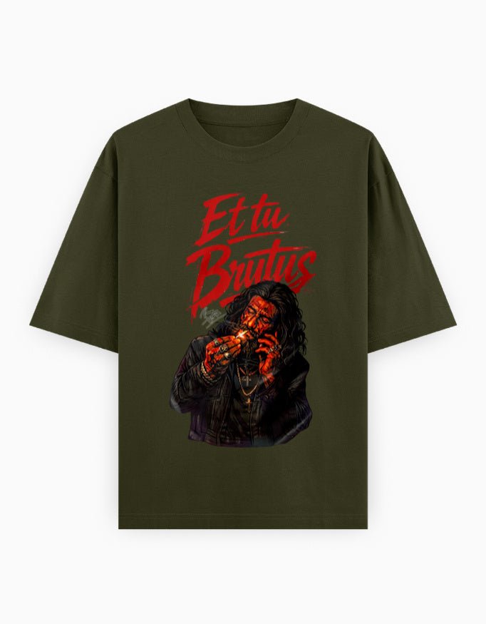 Unisex Oversized Classic T-Shirt – Dhurandhar - Limited Edition Olive Green GlowZonePrints
