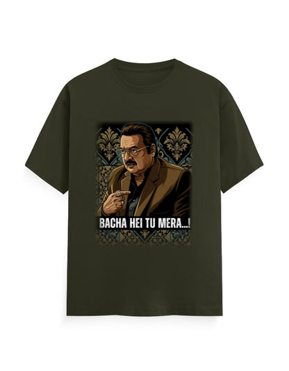 Unisex Crew T-Shirt – Dhurandhar (G) Olive Green GlowZonePrints