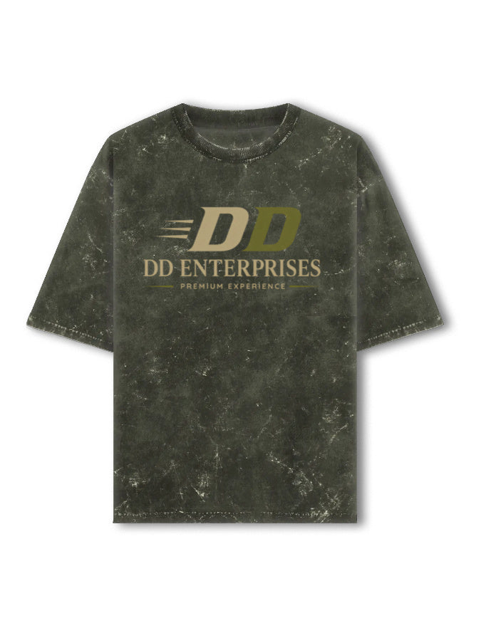 Acid Washed Oversized Tee - DD Enterprises Olive Green Generic