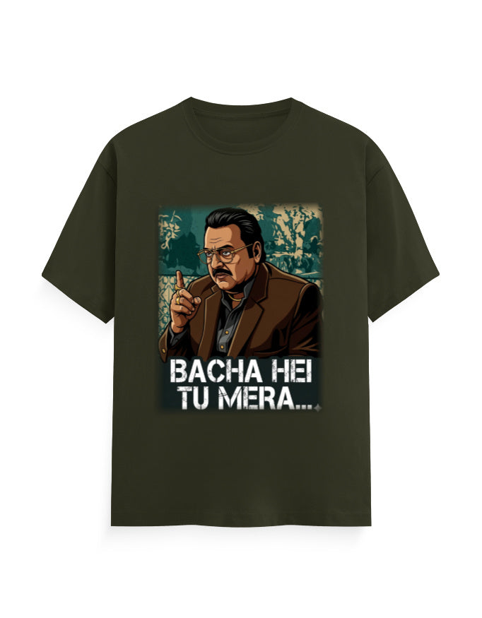Unisex Crew T-Shirt – Dhurandhar (H) Olive Green GlowZonePrints