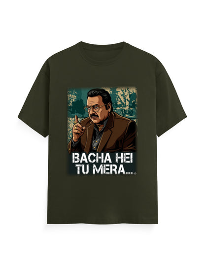 Unisex Crew T-Shirt – Dhurandhar (H) Olive Green GlowZonePrints