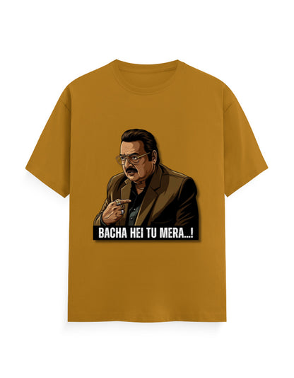 Unisex Crew T-Shirt - Dhurandhar (E) Mustard Yellow GlowZonePrints
