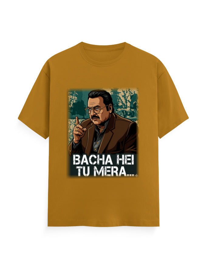 Unisex Crew T-Shirt – Dhurandhar (H) Mustard Yellow GlowZonePrints
