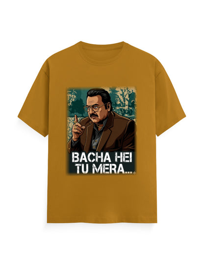 Unisex Crew T-Shirt – Dhurandhar (H) Mustard Yellow GlowZonePrints