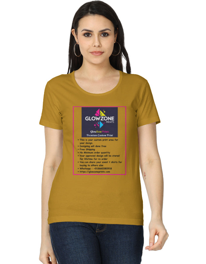 Women's Classic T-Shirt | (Custom Print) -2 Mustard Yellow GlowZonePrints
