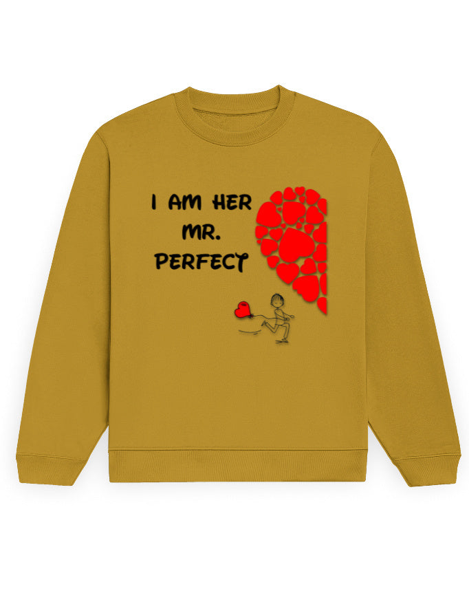 Unisex Sweatshirt - Mr Perfect Mustard Yellow GlowZonePrints