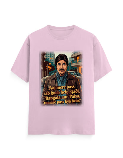 Unisex Classic Crew T-Shirt - Dewaar 1975 Light Baby Pink GlowZonePrints