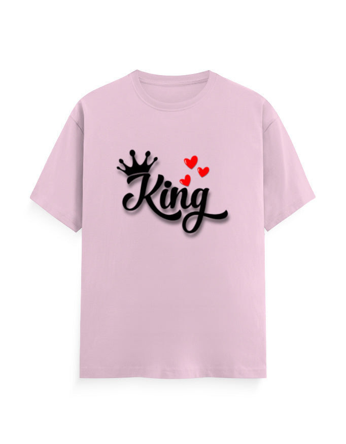 Unisex Classic Crew T-Shirt – King Light Baby Pink GlowZonePrints