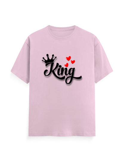 Unisex Classic Crew T-Shirt – King Light Baby Pink GlowZonePrints