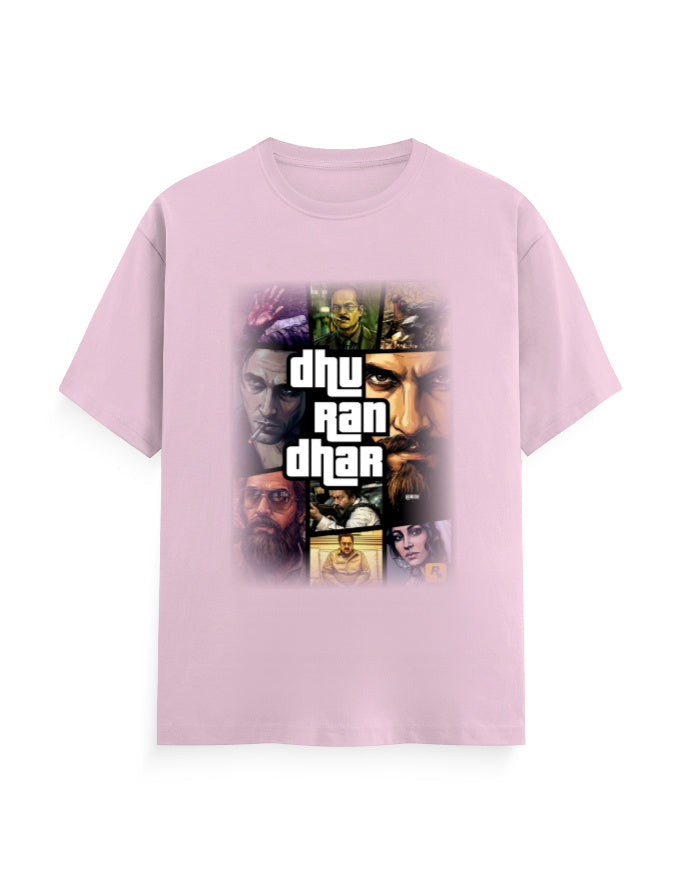 Unisex Crew T-Shirt – Dhurandhar(C) Light Baby Pink GlowZonePrints