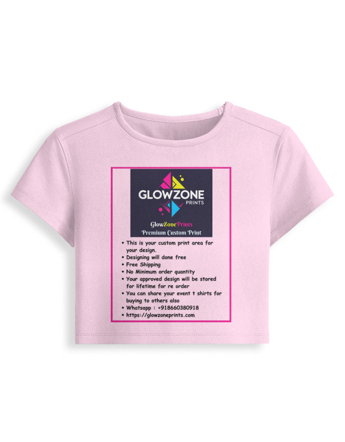 Female Premium Baby Tee | FT47 (Custom Print) Light Baby Pink GlowZonePrints