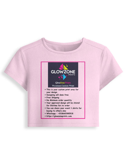 Female Premium Baby Tee | FT47 (Custom Print) Light Baby Pink GlowZonePrints