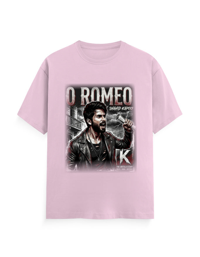 Unisex Classic Crew T-Shirt - O Romeo-Retro Light Baby Pink GlowZonePrints