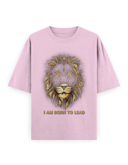 Unisex Oversized Classic T-Shirt Lion | UC22 Light Baby Pink GlowZonePrints