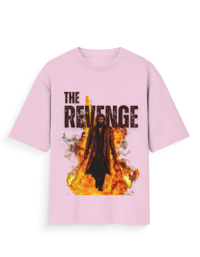 Unisex Oversized Standard T-Shirt – Dhurandhar - Revenge Light Baby Pink GlowZonePrints