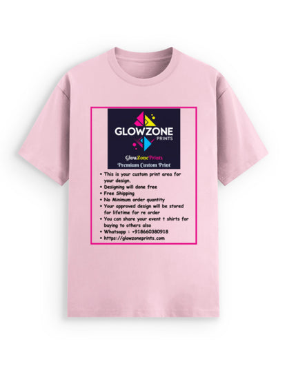 Unisex Stretch T-shirt | UC48 (Custom Print) Light Baby Pink GlowZonePrints