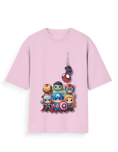 Unisex Standard T-Shirt - Cute Avengers Light Baby Pink GlowZonePrints