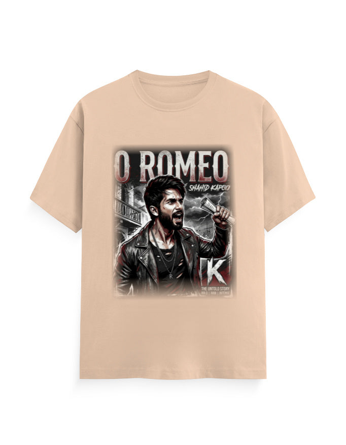 Unisex Classic Crew T-Shirt - O Romeo-Retro Peach GlowZonePrints
