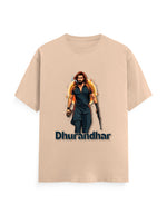 Unisex Crew T-Shirt – Dhurandhar(D) Peach GlowZonePrints