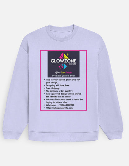 Unisex Oversized Sweatshirt | UH35 (Custom Print) Lavender GlowZonePrints