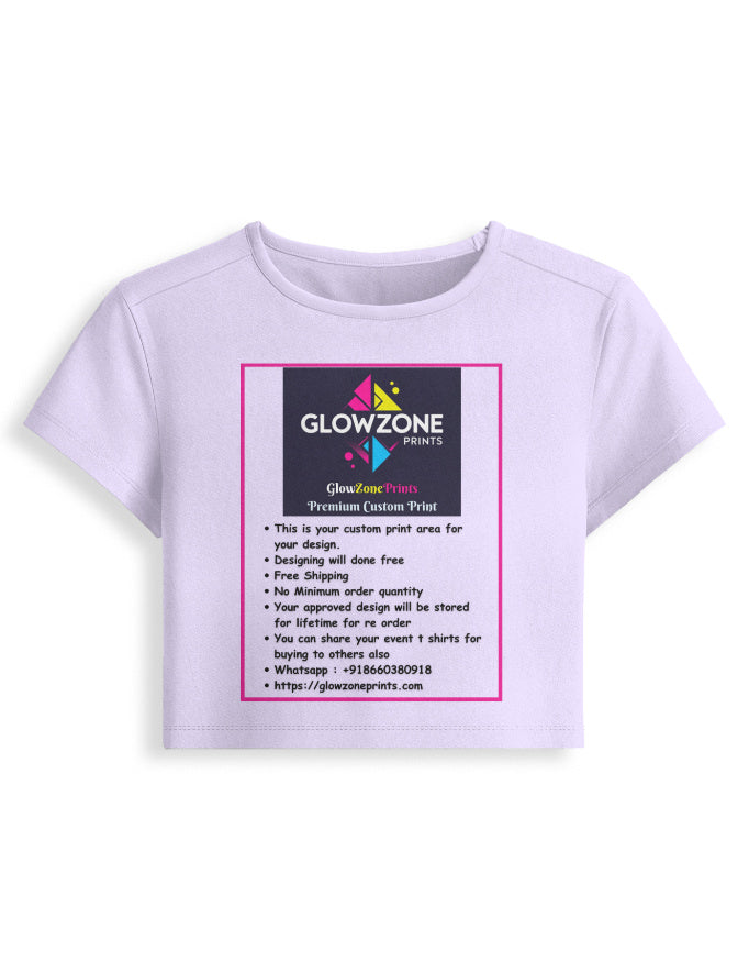 Female Premium Baby Tee | FT47 (Custom Print) Lavender GlowZonePrints